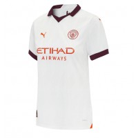 Camiseta Manchester City Jeremy Doku #11 Segunda Equipación Replica 2023-24 para mujer mangas cortas